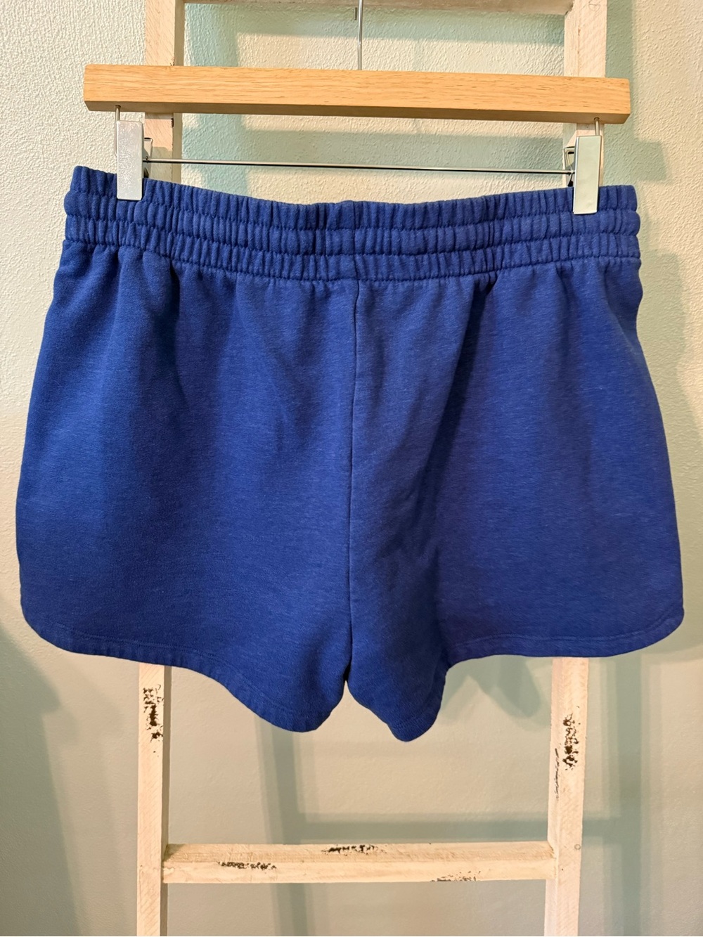 Gilly Hicks Bright Blue Drawstring Athletic Sweat Shorts Size L Women Pockets - Picture 3 of 6